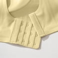 thumbnail image 5 of iHPH7 Seamless Padded Bra Jelly Bras for Women Bras for Women No Underwire Wireless Bras Supportive No Underwire Bras No Show Under Clothes Full Coverage Light Yellow XL, 5 of 5