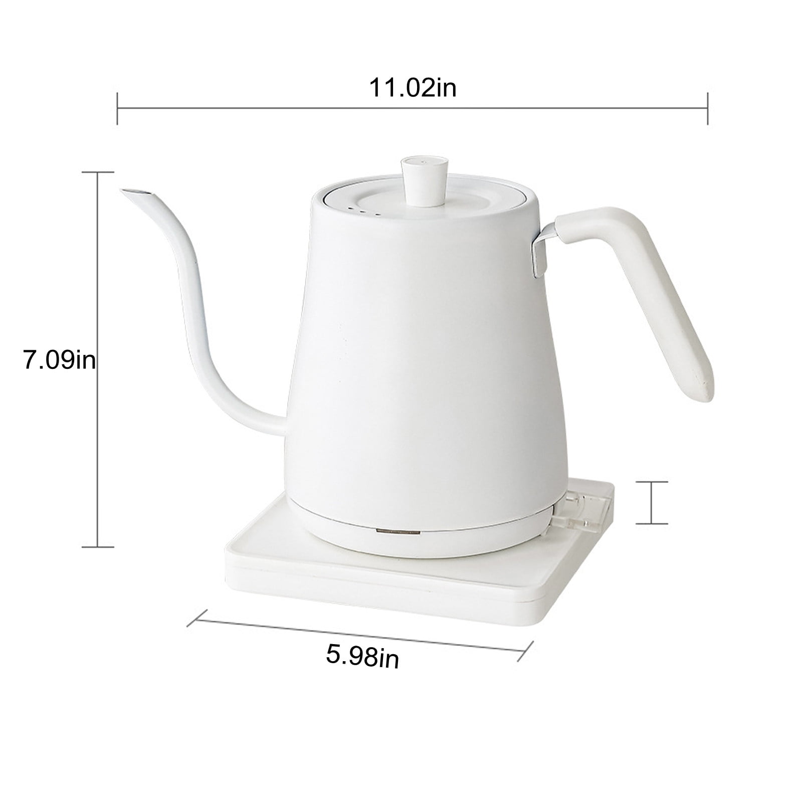 Wovilon Electric Kettle Gooseneck Kettle, 800Ml Water Kettle, Tea Pot Stainless Steel For Coffee Tea With Fast Heating, Auto-Shut Off And Boil-Dry Protection Tech