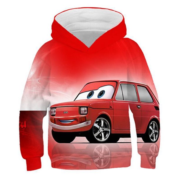 Sudadera con capucha, camiseta de moda para niñas, camiseta de manga larga para bebés, ropa para niños, Tops, abrigos para niños, camisetas de coche Mcqueen de dibujos animados6T(130) Gao Jinjia LED