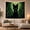 Green Eyed Kitten, variant on Fox Sitting by Lanterns in Moonlit Forest, Cozy Fantasy Style for Animal Lovers, Woodland Animal Wall Art, Christmas Gift, Tapestry Wall Hanging for Bedroom and Dorm