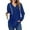 Navy Blue, variant on Fall Hoodies for Women Long Sleeve V Neck Hooded Sweatshirts Ladies Loose Casual Drawstring Pullover Tops