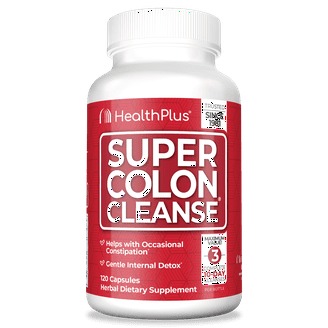 Health Plus Super Colon Cleanse Laxative Capsules, 120-Count