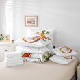 thumbnail image 6 of Homewish Boho Gecko Print 7-Piece Bedding Comforter Set,Vintage Bohemain Pattern King Bedding Sets,White Gray Orange Bed Sheets For Boys Kids,Ultra Soft Home Decor Reversible, 6 of 8