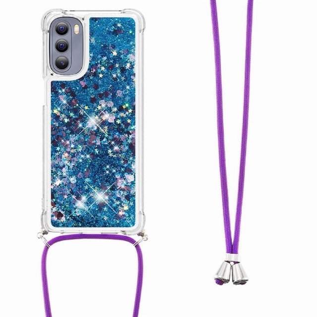 Funda FOXDOCK para Motorola Moto G Stylus 2022 4G con Cuerda Ajustable, Brillo Líquido, Protección Antigolpes y Lente – Ideal para Regalo