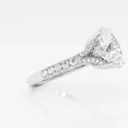 thumbnail image 2 of Vivid Jewel 2 Ct Engagement Wedding Ring for Women - Oval Cut Moissanite Ring - 14K White Gold Plated - Rising Split Shank Ring for Her - Ideal for Gifting on Special Occasions or Proposals, 2 of 2