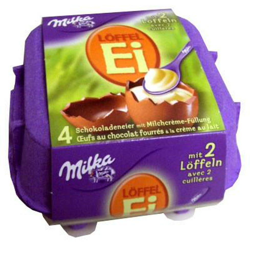 Milka LOFFEL Ei, Filled Chocolate Eggs, 4 piece, 136g From ...