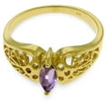 thumbnail image 4 of Galaxy Gold 14k Yellow Gold Filigree Ring with natural Marquise-Shaped Amethyst - Size 8.5, 4 of 4