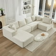 thumbnail image 5 of Yoneston Modular Sectional Sofa Couches Chair, Corduroy Textured Single Sofa Chair, Modern Upholstered Lounge Chair for Living Room Bedroom Office, Beige, 5 of 5