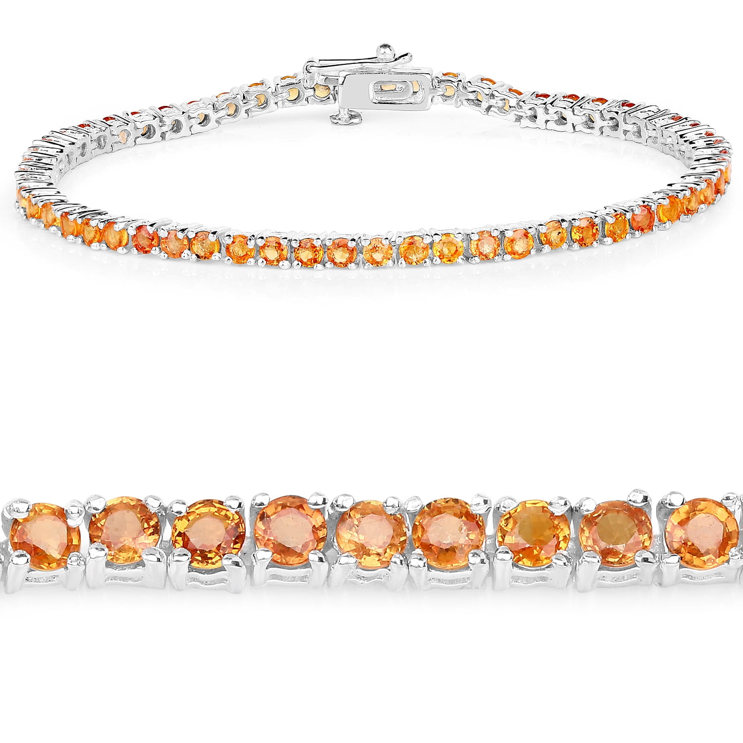 Orange sapphire bracelet deals
