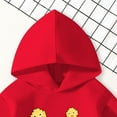 thumbnail image 7 of Ulanda Toddler Unisex Baby Hooded Sweatshirt Boys Girls Winter Hoodies Autumn Solid Pullover Pockets Jumper Outfits (Red, 5-6 Years), 7 of 7