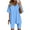 Blue, variant on Women 2 Piece Outfits Short Sleeve Top T-Shirt Biker Short Pants Casual Tracksuit Two-Piece Sports Workout Set S-3XL