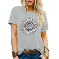 thumbnail image 2 of Cathalem Crop Top Oversize pour Femmes Manches Courtes Double Doublure T-Shirts Serrés Crop, Gris P, 2 of 5