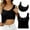 Black, variant on SNKSDGM Female Women's Tank Tops 3X Ribbed Tank Tops for Women Cropped Built in Bra Shelf Bra Camisoles Adjustable Spaghetti Strap Tank Tops Basic Layer M