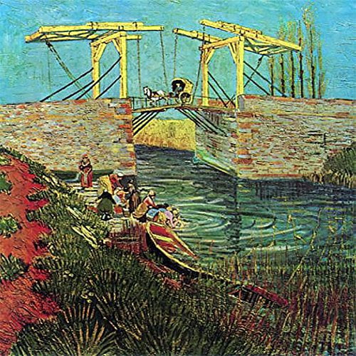 Vincent Van Gogh Print The Langlois Bridge at Arles with Women Washing 1888 Home Decor Wall Art