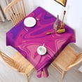 thumbnail image 2 of Square Tablecloth, Waterproof Polyester Table Cover, Wrinkle Resistant & Washable Fabric for Dining, Kitchen, Picnic, 52x52in(132x132cm), Liquid & Marble Print, 2 of 6
