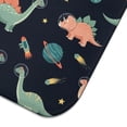 thumbnail image 5 of Dark Blue Dinosaurs Space Pattern Dish Drying Mat for Kitchen 1 Pack, Ultra Absorbent Microfiber Dishes Drainer Mats,16"x18", 5 of 6