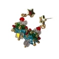 thumbnail image 3 of Pendientes de árbol de Navidad Pendientes de Navidad Disfraz navideño estético Estrella, 3 of 9