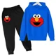 thumbnail image 2 of Conjunto de sudadera y pantalones con dibujos animados para niños de primavera, ropa de Elmo con capucha y pantalones para niños y niñas de 2 a 14 años, traje de moda para niños, 2 of 5
