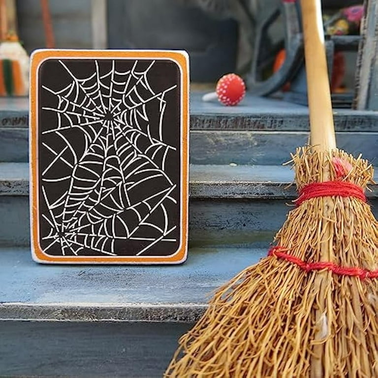 Spider Web Stencil Happy Halloween Spider Web Silkscreen Stencil - Reusable  Self-Adhesive Mesh Stencil For DIY Crafts Pumpkin Stencils Reusable, image size:768x768