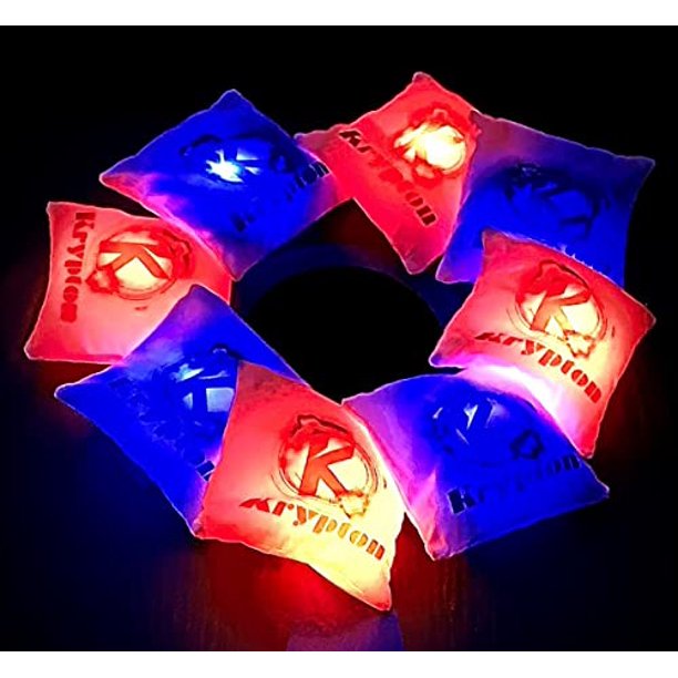 Krypton LED Cornhole Bags Light Up Bean Bag Toss Game, Glow in The Dark