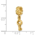 thumbnail image 2 of FB Jewels 925 Sterling Silver Gold-Plated Reflections Key Dangle Hearts Bead, 2 of 2