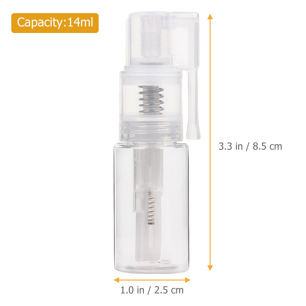 2pcs Multiuse Clear Spray Bottles Empty Refillable Spray Bottle Medical Powder Oral Spray