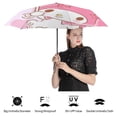 thumbnail image 4 of Kuromi And My Melody Travel Essentials Umbrella Windproof Compact Collapsible Light, Automatic, Strong And Portable, Wind Resistant Folding Small Umbrella for Rain, 4 of 8