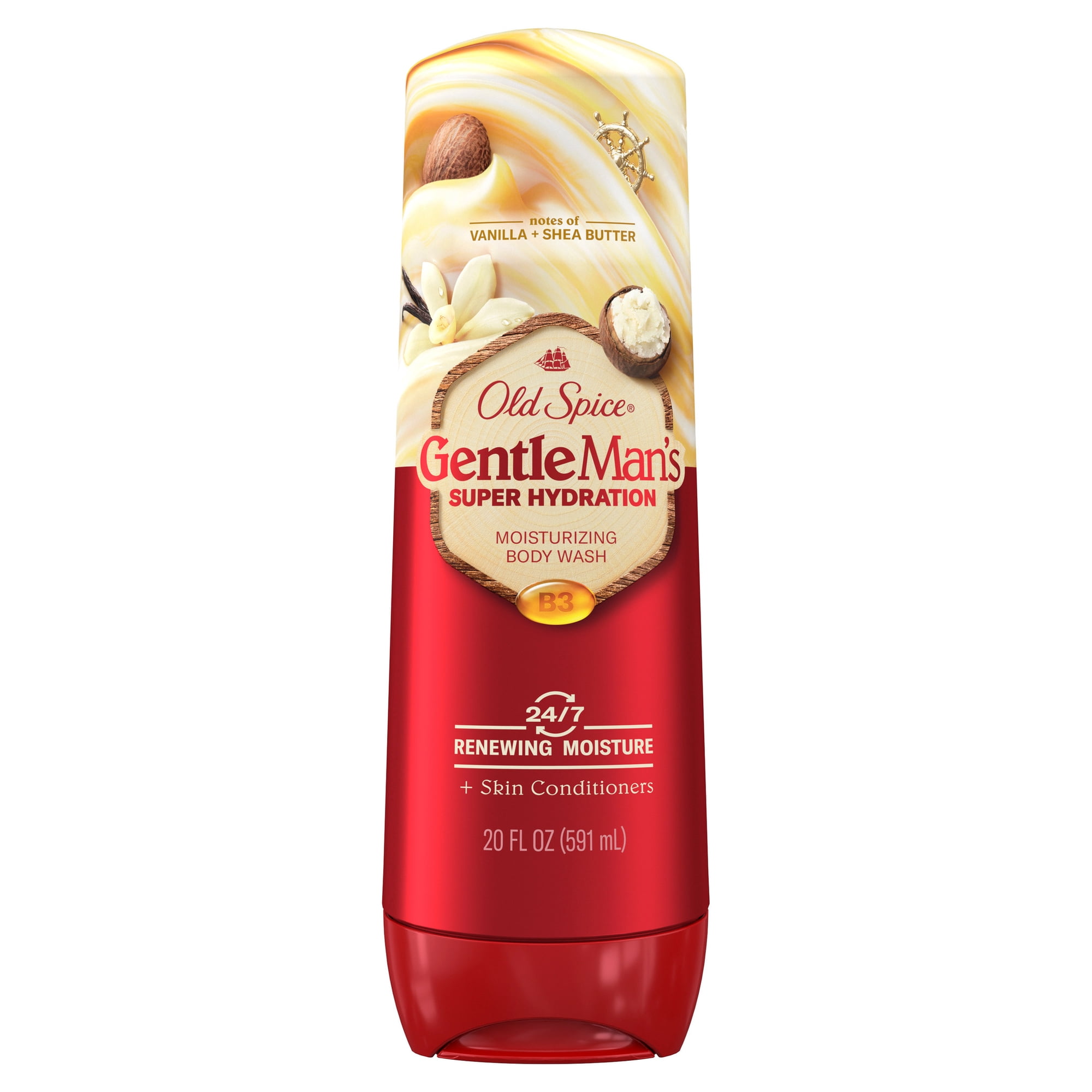 Old Spice Body Wash for Men, Super Hydration, Gentleman's Blend Vanilla + Shea, 20 fl oz