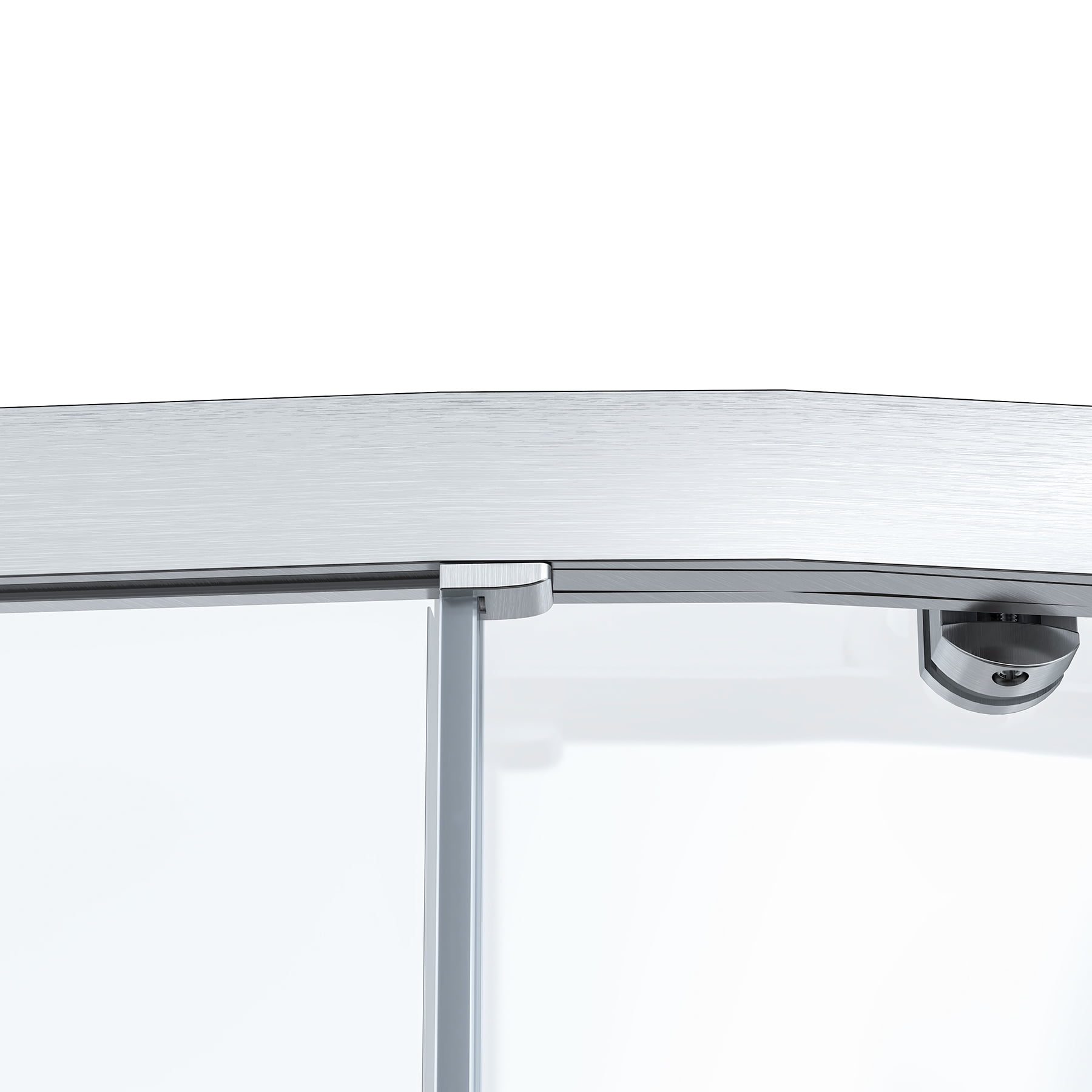 Dreamwerks Monaco 38x38x75 Brushed Nickel Sliding Glass Shower Stall with Base and Wall Panels