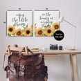 thumbnail image 3 of Stupell Industries Enjoy Motivational Sunflowers Quotes and Sayings Painting Wrapped Canvas Canvas Art Print Wall Art, 24 x 24, Set of 2, 3 of 7