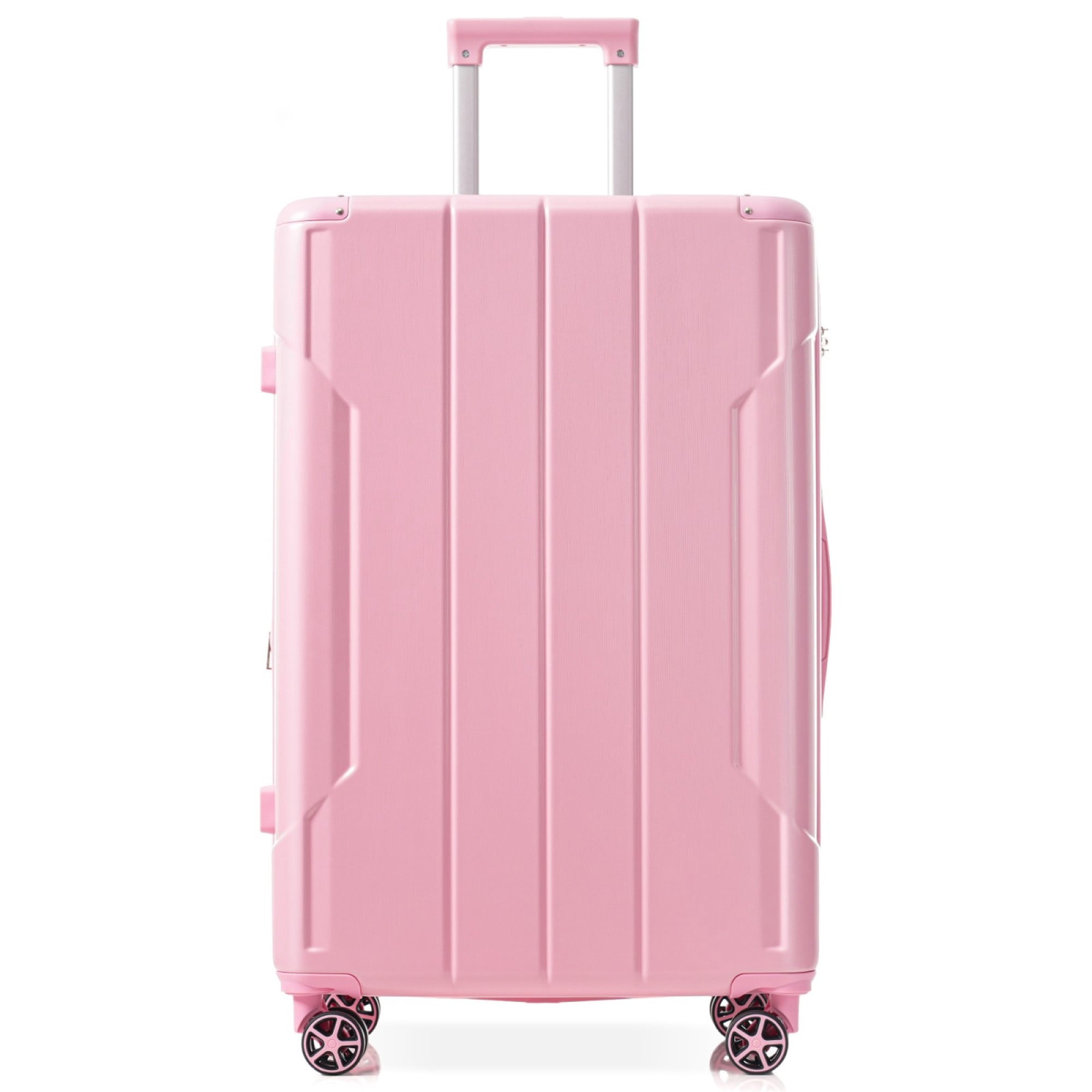 24 Inch Checked Luggage, ABS+PC Lightweight&nbsp;Hardshell Suitcase with TSA Lock & Spinner Silent Wheels, Medium Size with 65L Capacity, Convenient for Trips, White