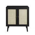 thumbnail image 5 of Walker Edison Global Rattan Door Wood Accent Cabinet, Black, 5 of 11