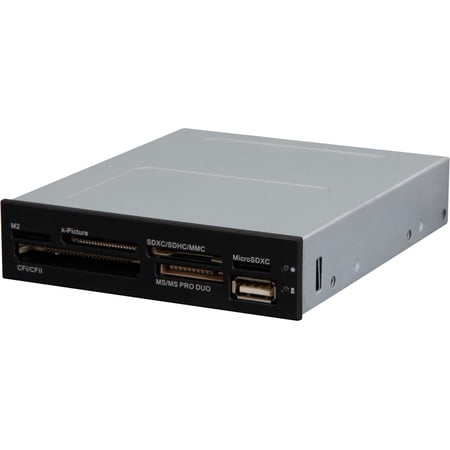 UPC: 0065030851121 | StarTech 35FCREADBK3 Supports CompactFlash type I/ II  SD/ miniSD/ microSD/ SDHC/ SDXC  MMC/ RS-MMC/ HS-MMC/ MMCmobile/ MMCplus/ MMCmicro/ HC-MMC  MemoryStick  and xD Picture card. 22-in-1 Card Reader