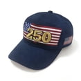 thumbnail image 2 of Minjewel Mens Womens Commemorative Retro Baseball Cap Distressed Adjustable Sun Hat Funny Embroidered Cap For Daily Casual Wear,Navy, 2 of 4