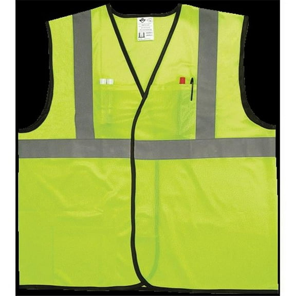 EN511C-3 4X-5X Class 2 Econo Vest - Lime, 4X & 5X