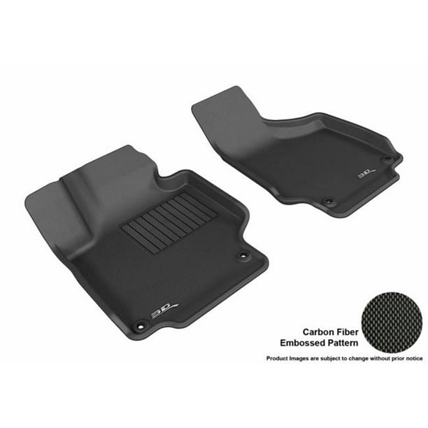 U Ace L1AD02911509 3D Maxpider Front Row Custom Fit All-Weather Kagu Black  Floor Mat for 2008-2015 Audi TT-TTS Models