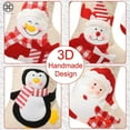 thumbnail image 6 of Luxtrada Christmas Stockings 18.5" Large Size Xmas Stockings Decorations,Santa Snowman Bear Penguin Xmas Character Fireplace Hanging Stockings Decorations for Family Holiday Season Decor, 6 of 8