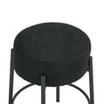 thumbnail image 5 of 24" Tall, Round Bar Stools, Set of 2 - Contemporary upholstered dining stools for kitchens, coffee shops and bar stores - Includes sturdy hardware support legs Black, 5 of 7