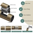 thumbnail image 6 of 2 Pack Antique Bronze Curtain Rods for Windows 66 to 120 Inches Adjustable Length Heavy Duty 1" Diameter Window Curtain Rod with Solid Metal Finials for Outdoor Farmhouse Bedroom Kitchen Living Room, 6 of 15