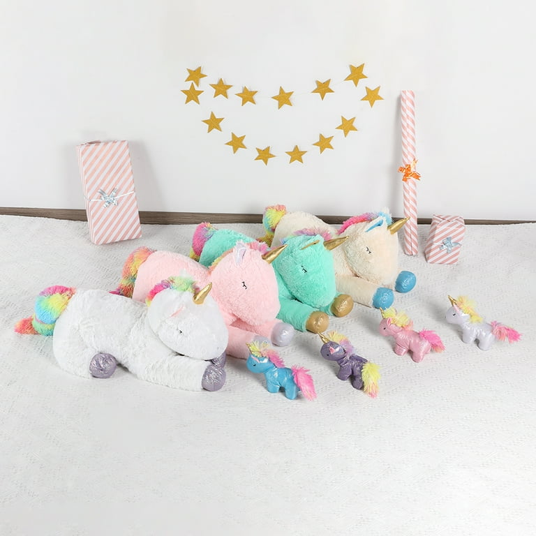MorisMos Unicorn Stuffed Animal Mommy Unicorn with 4 Babies