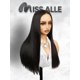 thumbnail image 1 of Miss Alle Pelucas frontales de encaje recto de color natural Cabello humano 230% Densidad 13x4 Negro Corte romo Pelucas rectas de doble ahogamiento Cabello humano Pre arrancado Nudos blanqueados Peluc, 1 of 4
