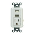 thumbnail image 2 of GE In-Wall USB Charger Receptacle, 2-USB + 1-AC, 2.1Amp/10-Watt, 2 of 3