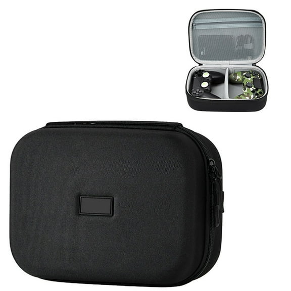 Portable EVA Hard Shell Shockproof Gamepad Storage Case Compatible with Nintendo Switch Pro/Xbox/PS4/PS5 Controllers-Black
