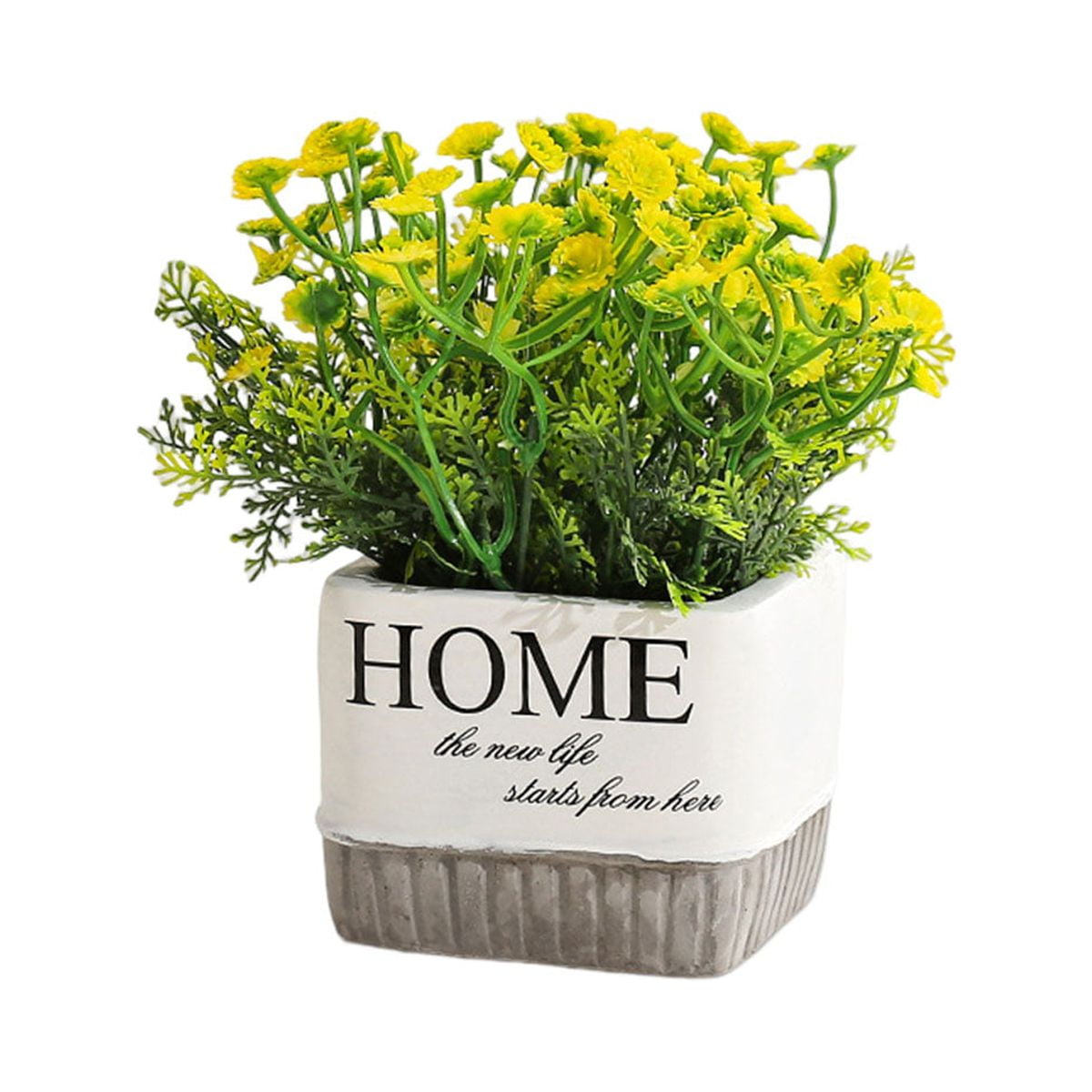 Artificial lavender, starry fake green plants, potted plants, small