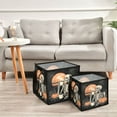 thumbnail image 6 of Home Organizer Foldable Fabric Storage Bin With Handle Skeleton Drinking Coffee, 6 of 7