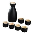 thumbnail image 3 of Juego de Sake de cerámica, Juego de Tazas de Sake de cerámica con 6 Tazas, Regalos, Bebida de Sake Creativa Tradicional para la Cocina, Fiesta del té Negro, 3 of 8