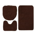 thumbnail image 2 of Juego de 3 alfombrillas de baño Pedty, súper suaves, antideslizantes, para bañera y baño (café), 2 of 3