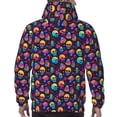 thumbnail image 3 of Bingfone mushroom color Skull Men's Drawstring Hoodie Long Sleeve Pocket Sweatshirts-Medium, 3 of 6