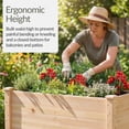 thumbnail image 5 of Best Choice Products 48" x 24" x 30" Raised Garden Bed, Extra Deep 16" Depth, Elevated Wood Planter Stand - Natural, 5 of 8