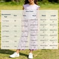 thumbnail image 3 of LJEFF Girls 2 PC Ruffle Sleeve Cute Capri Set, Sleeveless Lightweight Elastic Waist Soft Kids Summer Outfit Purple Size 8 Years, 3 of 7